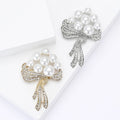 Alloy Pearl Flower Brooch Pin For Sweaters And Cardigans view 1