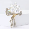 Alloy Pearl Flower Brooch Pin For Sweaters And Cardigans view 2