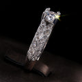 Creative Double Row Zircon Full Stone Willow Branch Ring, Fashion Women's Hand Jewelry view 4