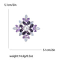 Alloy Rhinestone Snowflake Glass Brooch Pin For Clothing Decoration view 5