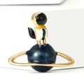 Alloy Enamel Astronaut Brooch Pin For Cartoon Clothing Accessories view 2