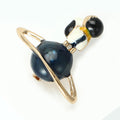 Alloy Enamel Astronaut Brooch Pin For Cartoon Clothing Accessories view 3