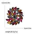 Alloy Rhinestone Rotating Flower Brooch Pin For Vintage Apparel view 6