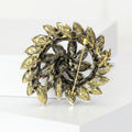 Alloy Rhinestone Rotating Flower Brooch Pin For Vintage Apparel view 3