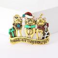 Alloy Rhinestone Enamel Cat Brooch Cute Christmas Clothing Pin view 6