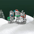 Alloy Rhinestone Enamel Cat Brooch Cute Christmas Clothing Pin view 2