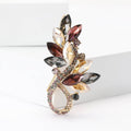 Alloy Crystal Glass Brooch Pin For Elegant Women's Apparel view 2