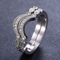 Creative Lovesick Arch Bridge Shape Zircon Ring, Valentine's Day Gift Fashion Hand Jewelry view 4