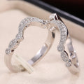 Creative Lovesick Arch Bridge Shape Zircon Ring, Valentine's Day Gift Fashion Hand Jewelry view 3