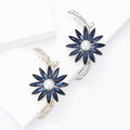 Luxury Alloy Blue Crystal Brooch Pin For Coats And Dresses view 3
