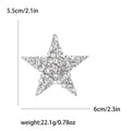 Red Alloy Rhinestone Star Brooch For Elegant Clothing Accessories view 6