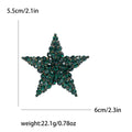 Red Alloy Rhinestone Star Brooch For Elegant Clothing Accessories view 5