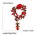 Alloy Rhinestone Hanging Basket Brooch For Cardigan And Coat view 6