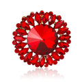 Alloy Full Rhinestone Flower Brooch Pin For Dresses And Suits view 5