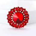 Alloy Full Rhinestone Flower Brooch Pin For Dresses And Suits view 2