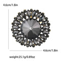 Alloy Full Rhinestone Flower Brooch Pin For Dresses And Suits view 6