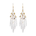 Luxury Oversized Long Transparent Crystal Tassel Chandelier Alloy Rhinestone Drop Dangle Earrings view 5