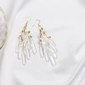 Luxury Oversized Long Transparent Crystal Tassel Chandelier Alloy Rhinestone Drop Dangle Earrings view 4