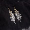Luxury Oversized Long Transparent Crystal Tassel Chandelier Alloy Rhinestone Drop Dangle Earrings view 2