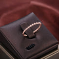 Delicate Minimalist Small Twist Ring For Women Copper Real Gold Plated Pinky Index Finger Jewelry view 1
