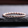 Delicate Minimalist Small Twist Ring For Women Copper Real Gold Plated Pinky Index Finger Jewelry view 5