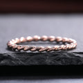 Delicate Minimalist Small Twist Ring For Women Copper Real Gold Plated Pinky Index Finger Jewelry view 6
