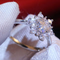 Fresh Crystal Flower Micro Pave Zircon Ring For Women Korean Japanese Minimalist Jewelry view 6