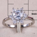 Fresh Crystal Flower Micro Pave Zircon Ring For Women Korean Japanese Minimalist Jewelry view 5