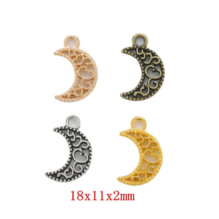 Zinc Alloy Moon Charm Pendant No.288490 for DIY Necklace Bracelet Jewelry Making