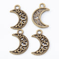 Zinc Alloy Moon Charm Pendant No.288490 for DIY Necklace Bracelet Jewelry Making view 2