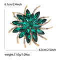 Alloy Rhinestone Flower Brooch Pin For Women's Apparel Decoration view 8