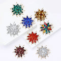Alloy Rhinestone Flower Brooch Pin For Women's Apparel Decoration view 2