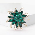 Alloy Rhinestone Flower Brooch Pin For Women's Apparel Decoration view 3
