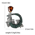 Alloy Rhinestone Crocodile Brooch For Vintage Animal Clothing Accessories view 4