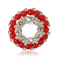 Alloy Rhinestone Wreath Brooch Pin For Women's Suits And Cardigans view 5