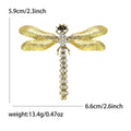 Alloy Rhinestone Dragonfly Brooch Pin For Lapel Decoration view 6