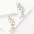 Alloy Pearl Rhinestone Floral Vine Brooch For Women's Apparel view 1