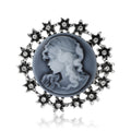 Alloy Vintage Lady Portrait Brooch For Coats And Suits view 1