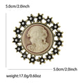 Alloy Vintage Lady Portrait Brooch For Coats And Suits view 6