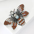 Alloy Rhinestone Bee Brooch Pin For Women Suit Decoration view 3
