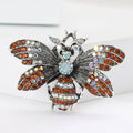 Alloy Rhinestone Bee Brooch Pin For Women Suit Decoration view 2