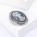 Alloy Rhinestone Queen Portrait Brooch For Fashion Lapel Decoration view 4