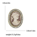 Alloy Rhinestone Queen Portrait Brooch For Fashion Lapel Decoration view 5