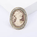 Alloy Rhinestone Queen Portrait Brooch For Fashion Lapel Decoration view 6
