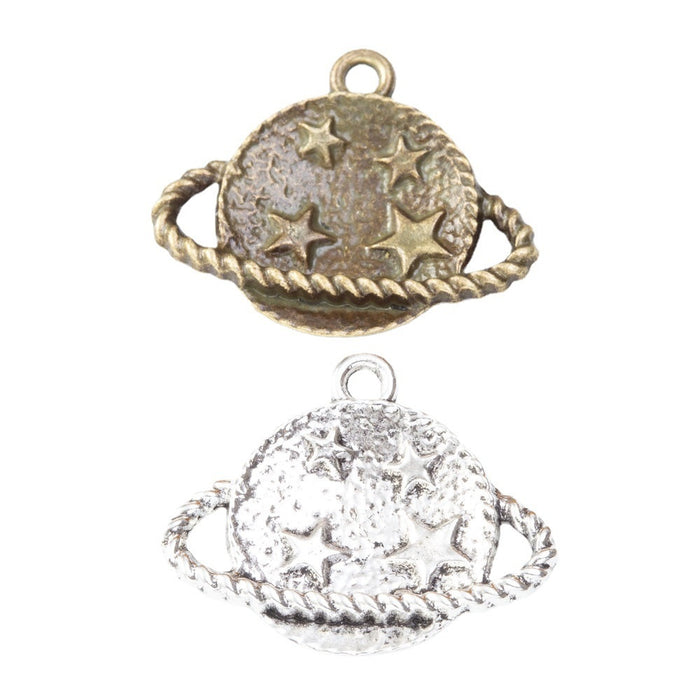 Zinc Alloy Planet Charm Pendant No.733460 for DIY Necklace Bracelet Jewelry Making