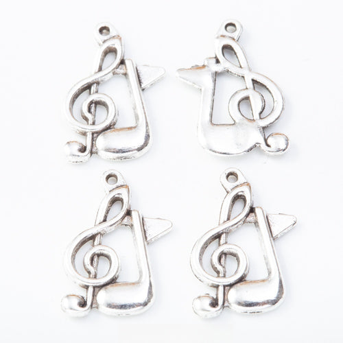 DIY Vintage Zinc Alloy Music Note Charms For Bracelet Necklace Jewelry Accessories