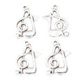 DIY Vintage Zinc Alloy Music Note Charms For Bracelet Necklace Jewelry Accessories view 2