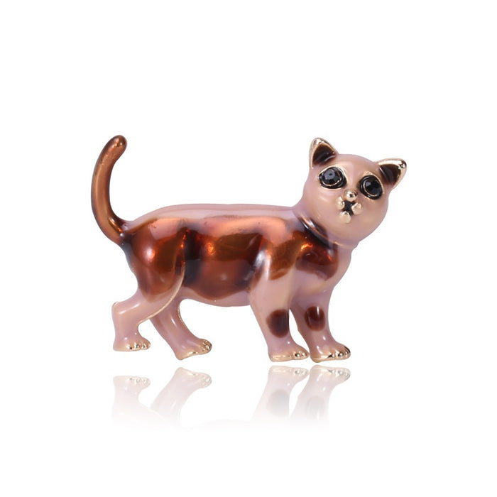 Alloy Enamel Cartoon Dog Brooch Pin For Casual Apparel Accessories