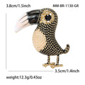 Alloy Enamel Cormorant Bird Brooch For Sweaters Scarves And Coats view 4