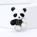 Alloy Enamel Panda Brooch Pin For Suits And Cardigans view 1